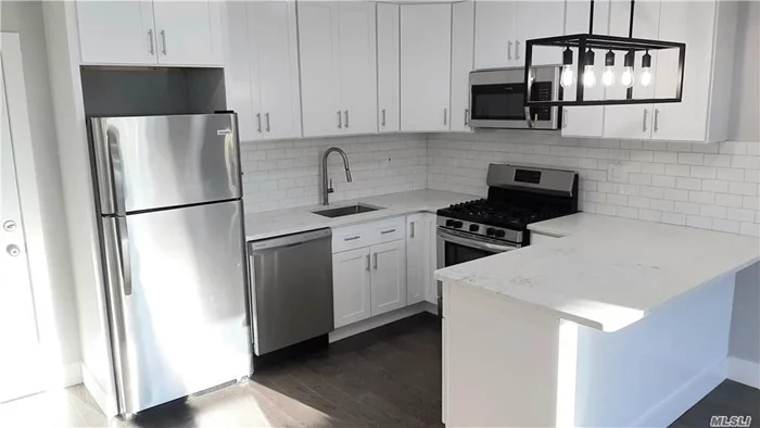 Complete renovation currently under construction. All brand new 1 bed apt on 2nd floor. Steps to LIRR. Photos from are from a similar renovation. Loft is an option.