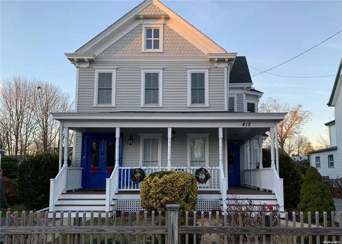 Classic Restored Victorian In The Heart Of Greenport Village. Perfect for Year Round Living With Lovely Front Porch. Fully Furnished Apartment on 2 Floor-Bright and Sunny Spacious Rooms- Great Work Space, Private Laundry Facilities, Private Entrance and Driveway. Close to Jitney, Ferry, Restaurants and Shops.